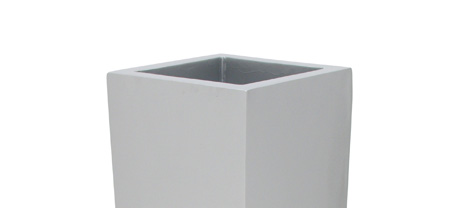 Květináč LEICHTSIN BOX-100, lesklý-stříbrný