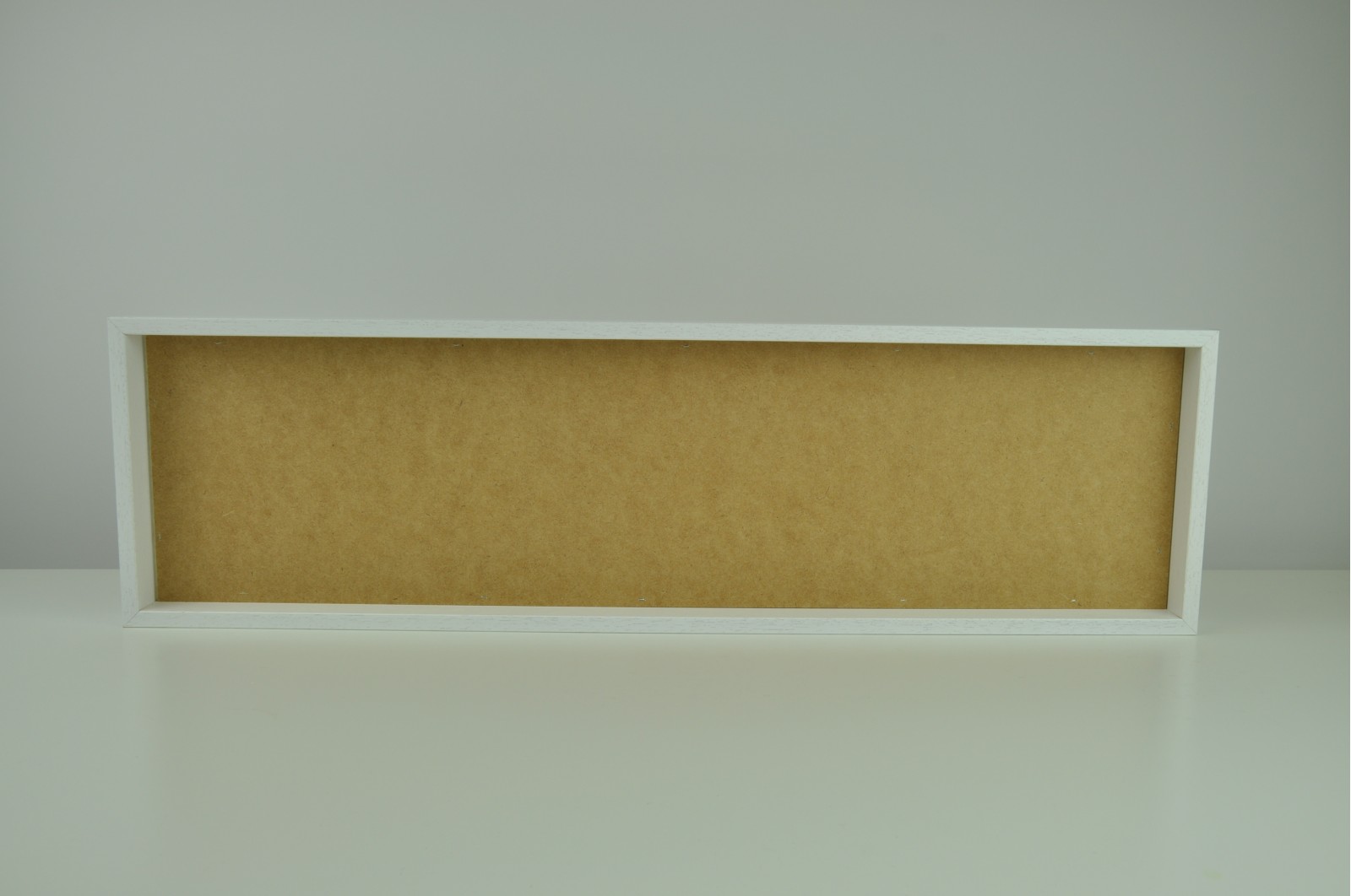 Dřevěný rám pro mechové obrazy bílý 100x30cm