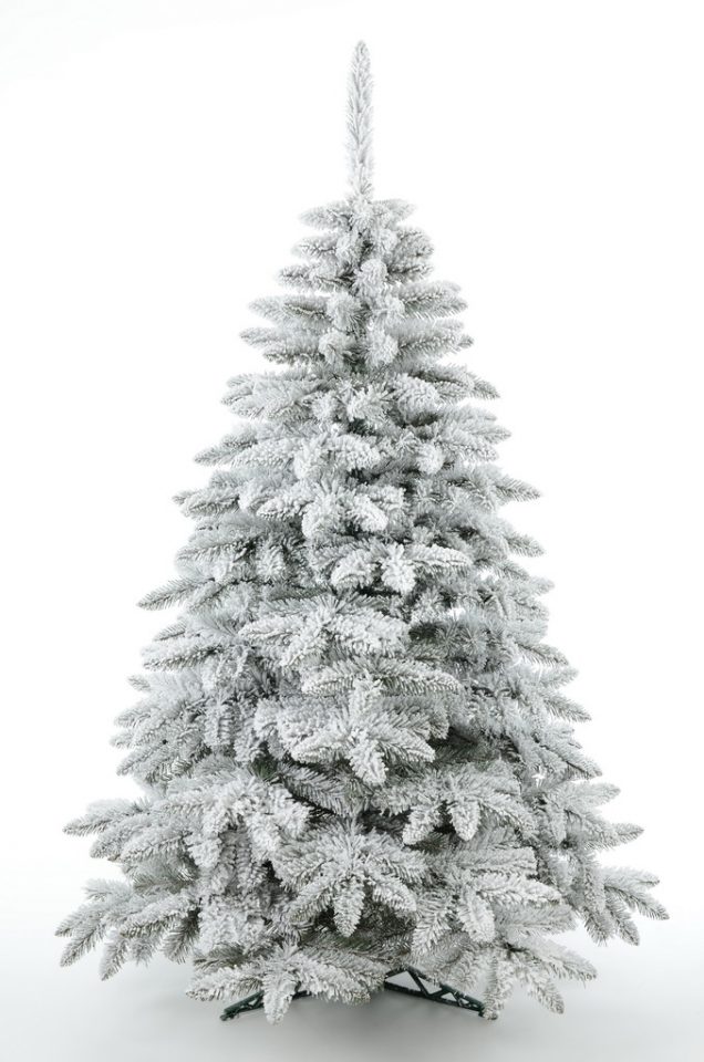 Umělý vánoční stromek smrk, zasněžené 2D jehličí, 150cm