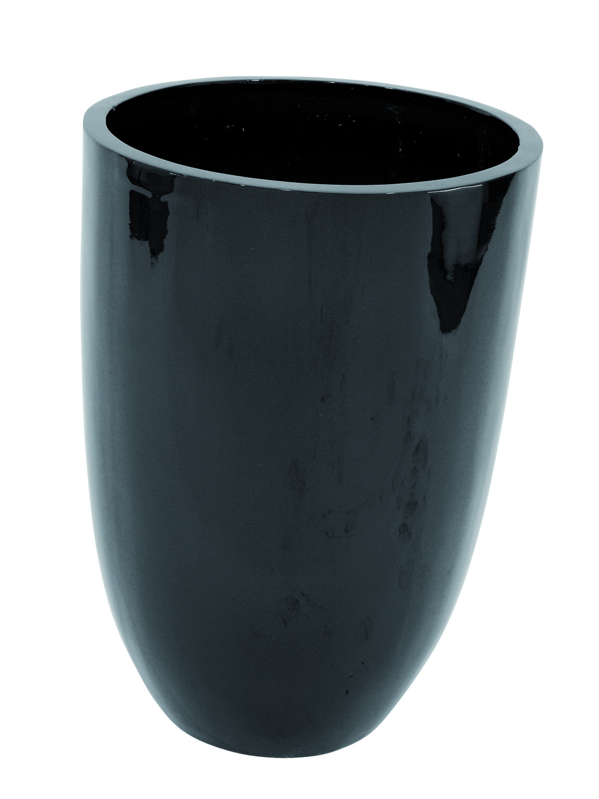 Květináč LEICHTSIN CUP-69, lesklý-černý