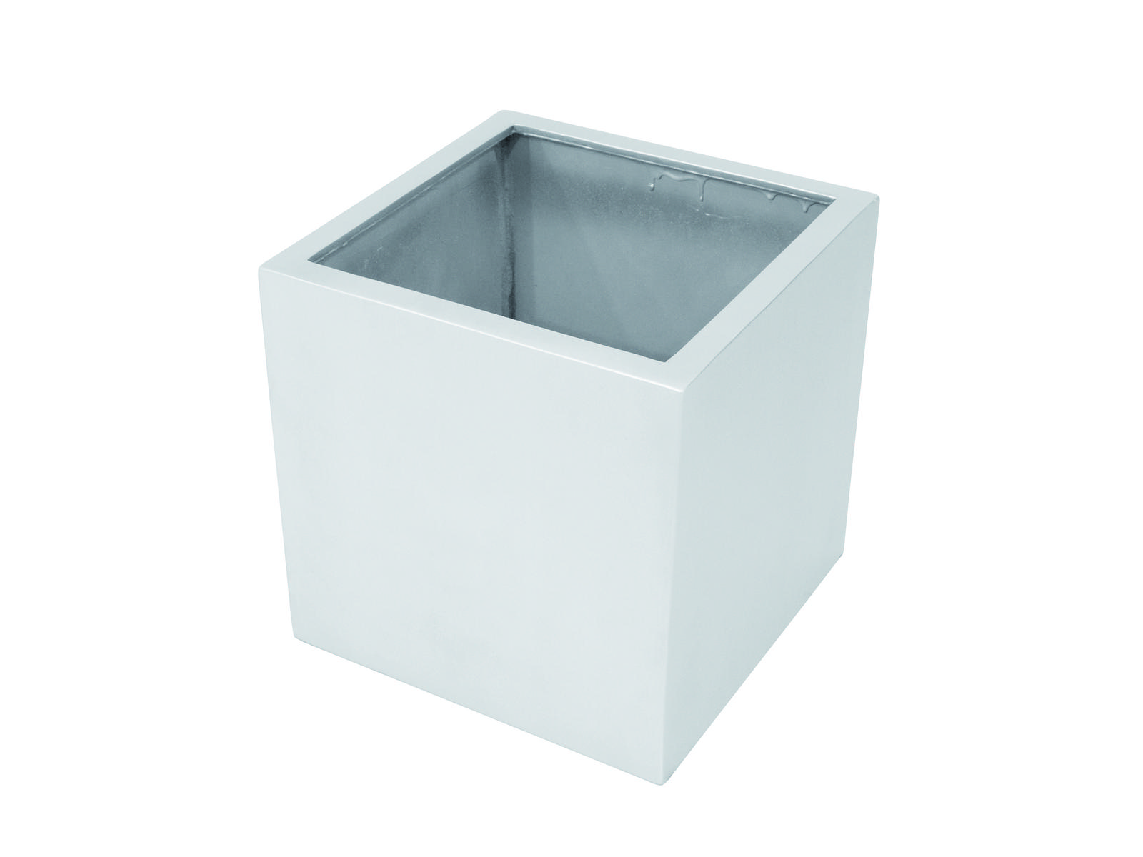 Květináč LEICHTSIN BOX-50, lesklý-stříbrný