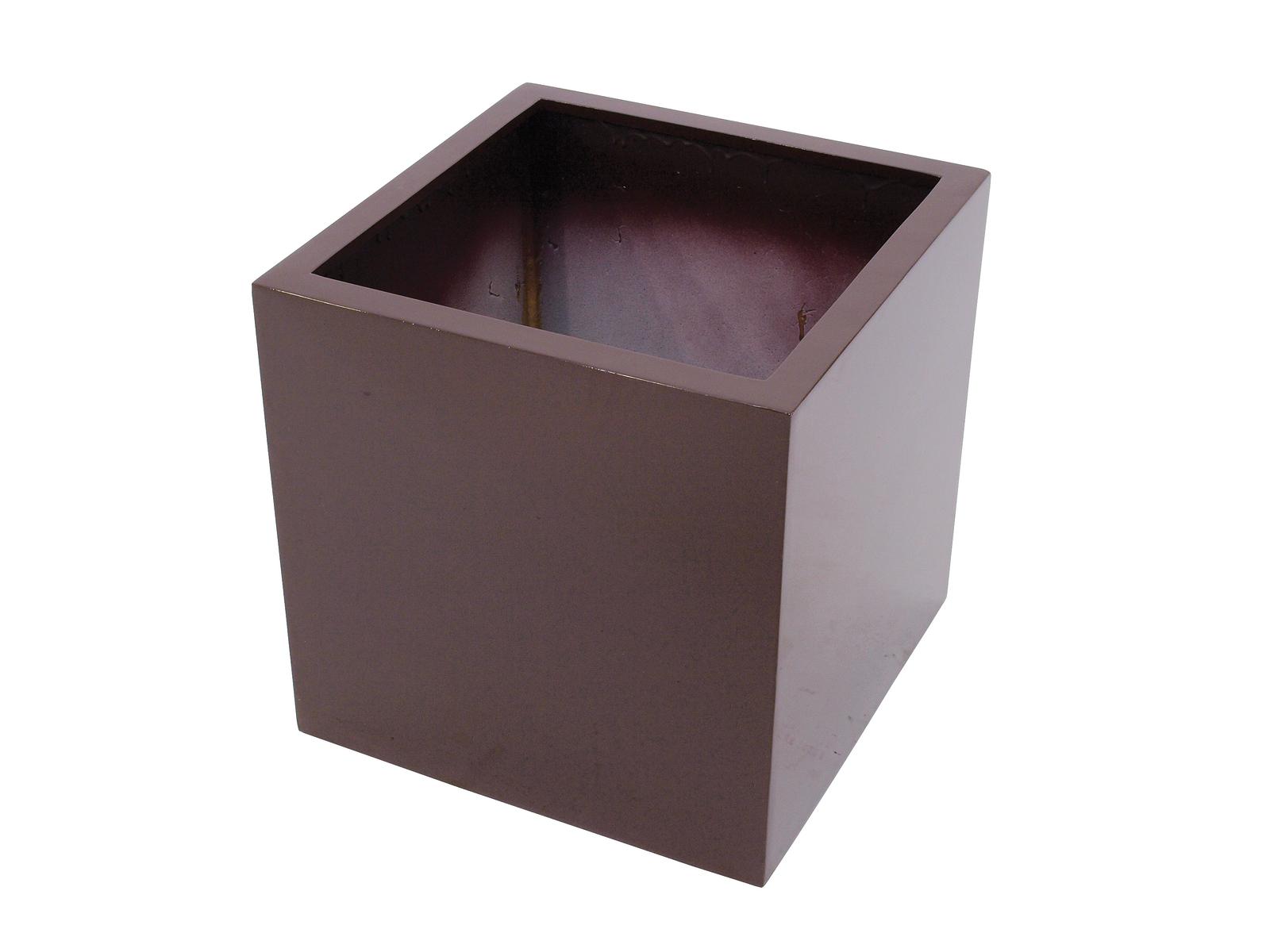 Květináč LEICHTSIN BOX-50, lesklý-hnědý