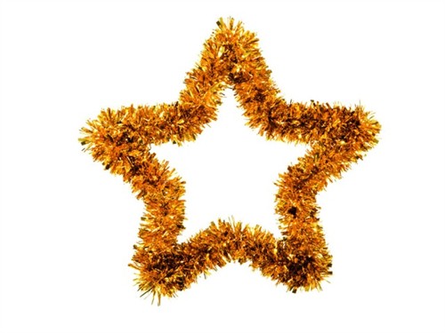 Vánoční hvězda zlatá, 30cm 