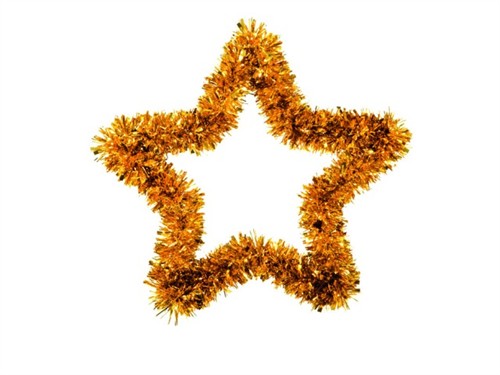 Vánoční hvězda zlatá, 80cm 
