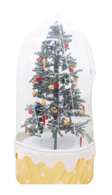 Sněžící vánoční stromeček s osvětlením