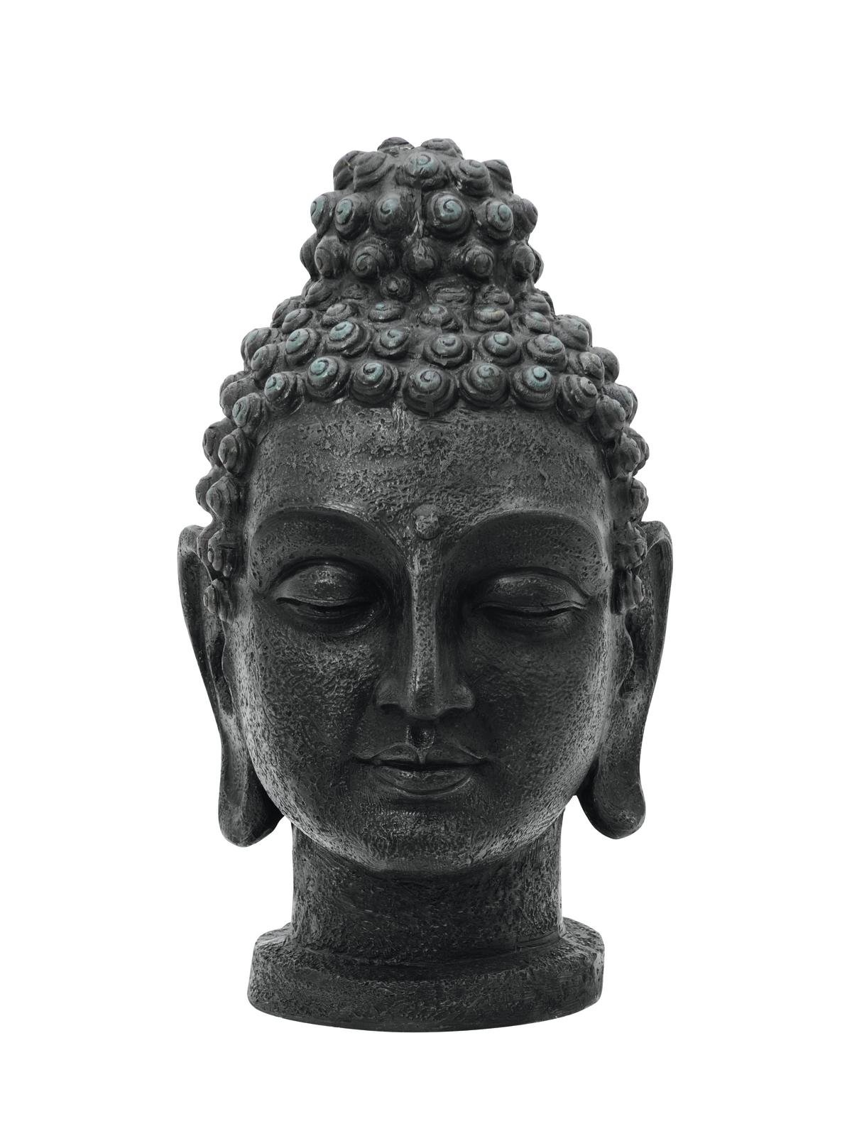 Socha Buddha hlava - černá, 75cm