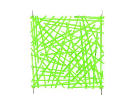 Paraván vzor síť - segment 29x29cm, zelená, 4ks