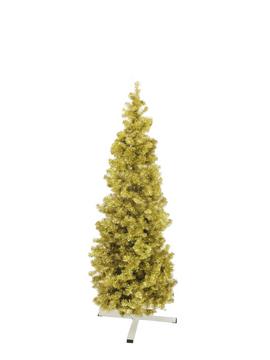 Vánoční stromek jedle metalický, zlatá, 180 cm