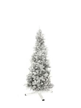 Vánoční stromek jedle metalický, stříbrná, 180 cm