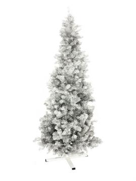 Vánoční stromek jedle metalický, stříbrná, 210 cm