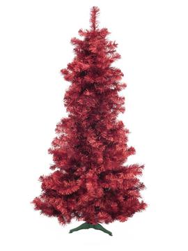 Vánoční stromek jedle metalický, červená, 210 cm