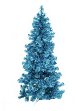 Vánoční stromek jedle metalický, modrá, 210 cm