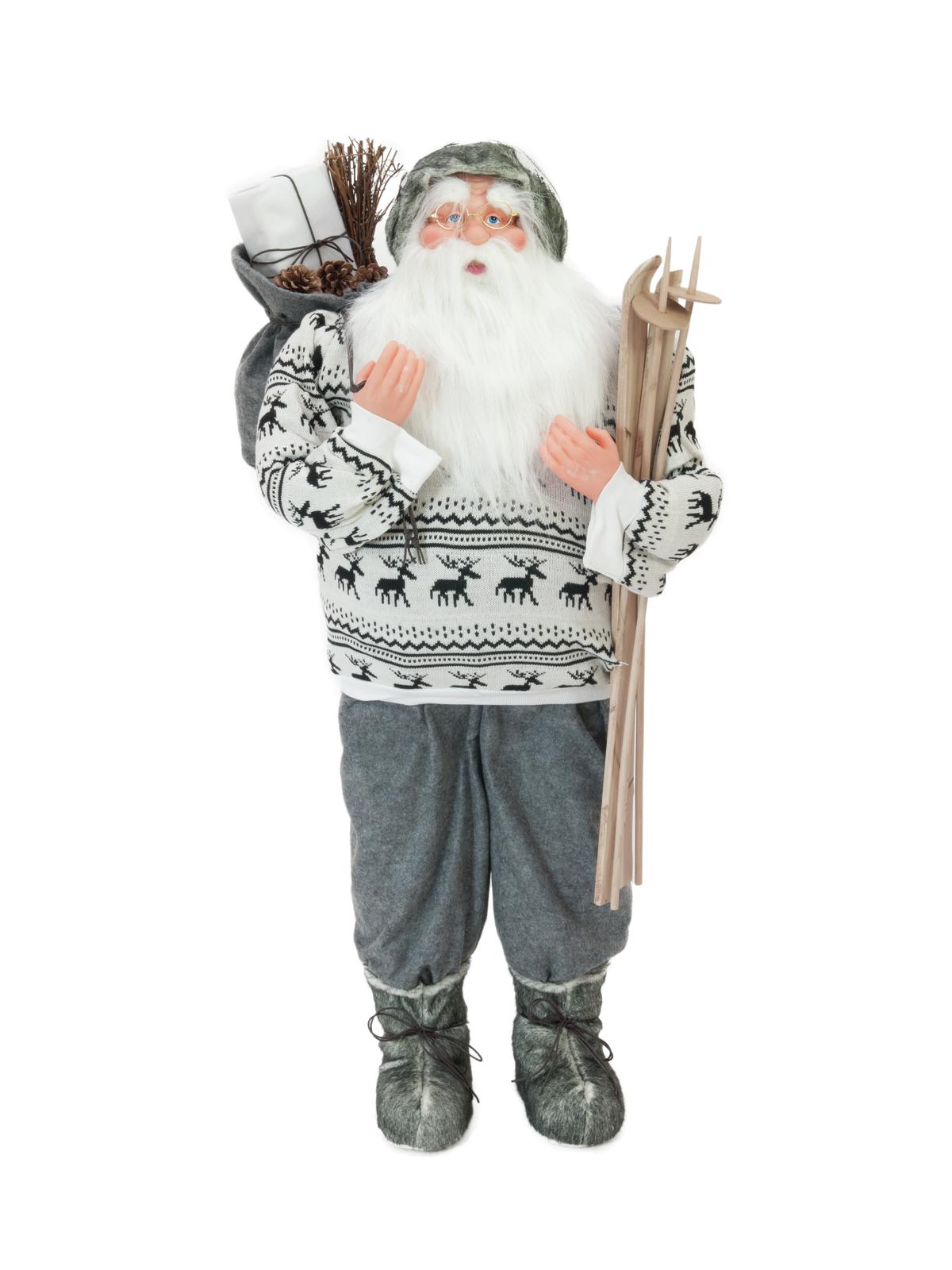 Vánoční figurína Santa Claus ve svetru, 120cm