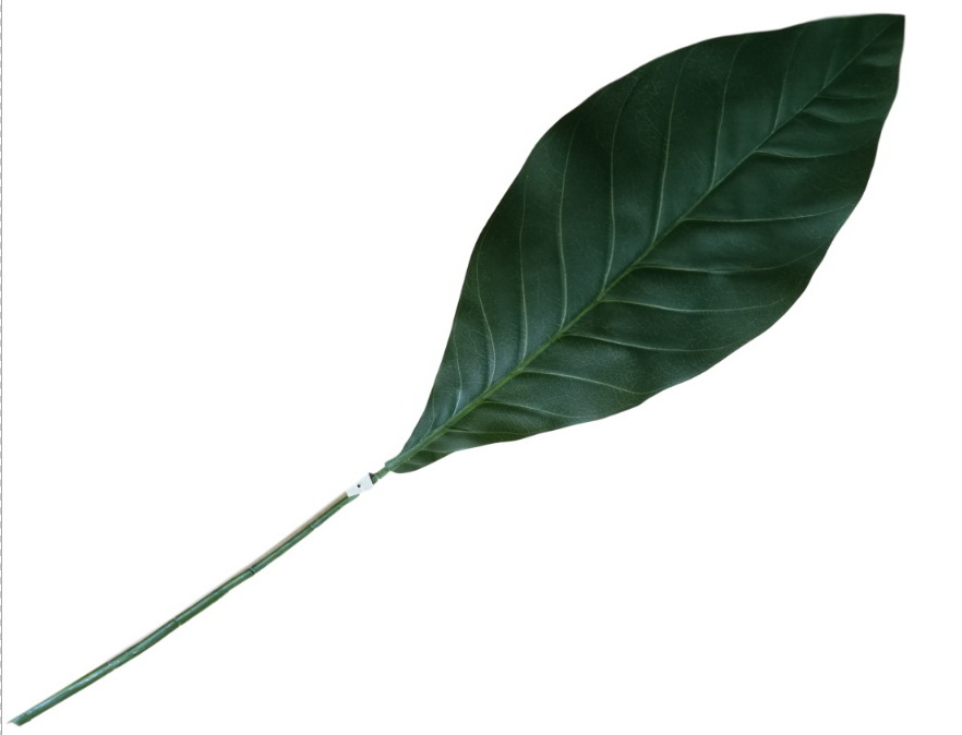 Obří umělý list zelený, 100cm, 6ks