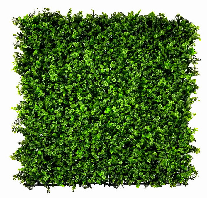 Umělá živá zelená stěna MIX ROSTLIN Premium, 4ks dílce 50x50cm, plocha 1m2