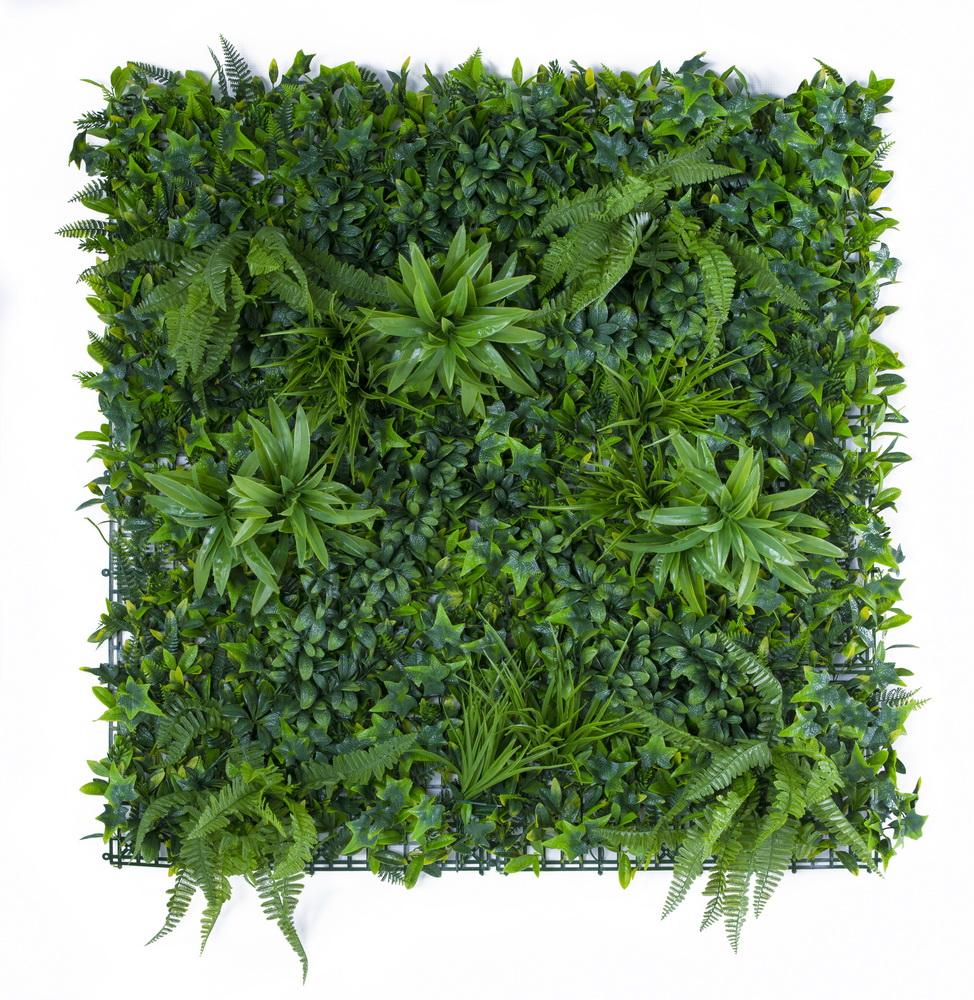 Umělá zelená stěna JUNGLE, 100 x 100cm, plocha 1m2