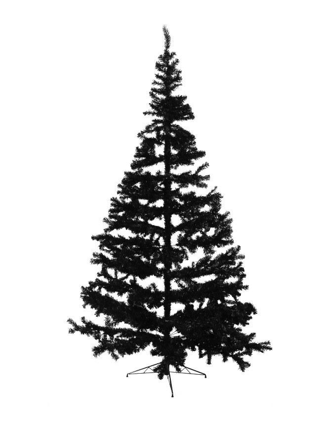 Vánoční stromek, 240 cm, černý se stojanem