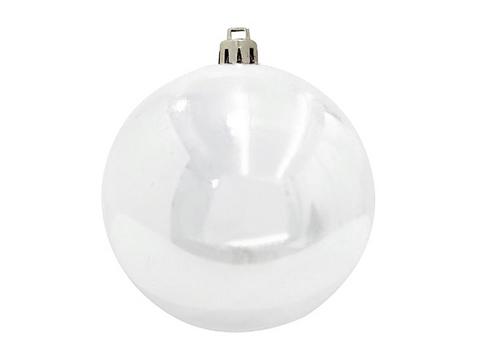 Venkovní Vánoční koule, 10 cm, bílá (4 ks)
