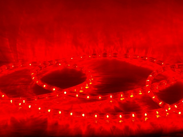 LED světelná hadice, 44m, 24LED/m, červený