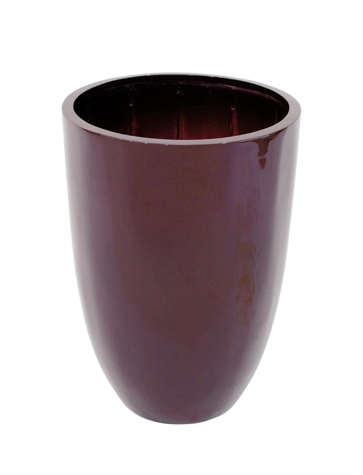 Květináč LEICHTSIN CUP-49, lesklý-hnědý
