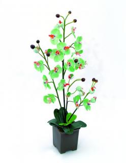 Orchidej s květináčem zelená, 88 cm