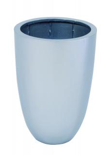 Květináč LEICHTSIN CUP-49, lesklý-stříbrný