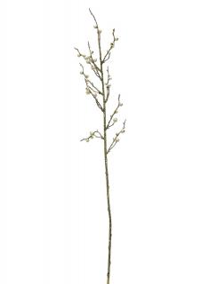 Dekorační větvička s korálky - zlatá, 85cm / 3ks