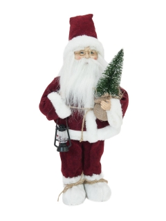 Figurína Santa Claus se stromkem, 45cm