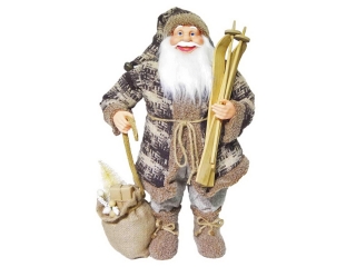 Figurína Santa Claus s lyžemi, 60cm
