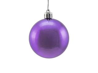 Venkovní Vánoční koule, 6 cm, metalická fialová (6 ks)