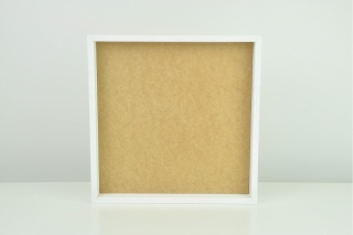 Dřevěný rám pro mechové obrazy bílý 100x100cm