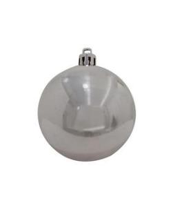 Venkovní Vánoční koule, 10 cm, stříbrná (4 ks)